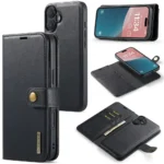 iPhone 16 Bookcover 2 i 1 Læder Sort - Billede 10