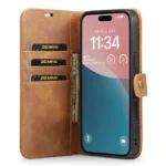 iPhone 16 Bookcover 2 i 1 Læder Brun - Billede 8