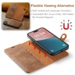 iPhone 16 Bookcover 2 i 1 Læder Brun - Billede 5