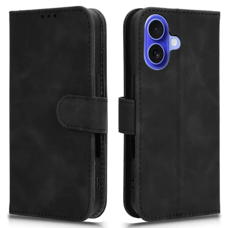 iPhone 16 Plus Flip Cover m. Kortholder – Sort