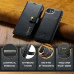 iPhone 16e Bookcover 2 i 1 Læder Sort læder