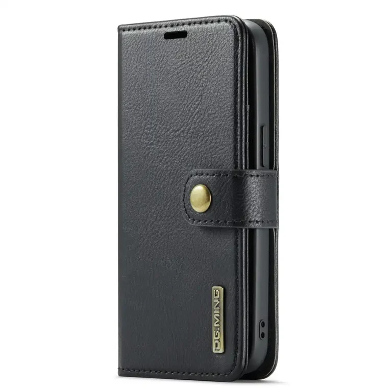 iPhone 16e Bookcover 2 i 1 Læder Sort lukket