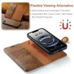 iPhone 16e/17e Bookcover 2 i 1 Læder Brun - Billede 7