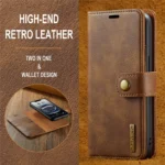 iPhone 16e/17e Bookcover 2 i 1 Læder Brun - Billede 5