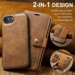 iPhone 16e/17e Bookcover 2 i 1 Læder Brun - Billede 4