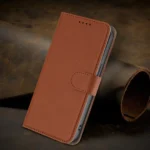 iPhone 17 Pro Max Flip Cover m. Kortholder – Sort baggrund læder