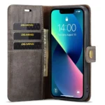 iPhone 15 Bookcover 2 i 1 Læder Sort - Billede 10