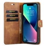iPhone 15 Bookcover 2 i 1 Læder Brun - Billede 8