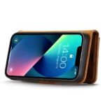 iPhone 15 Bookcover 2 i 1 Læder Brun - Billede 7