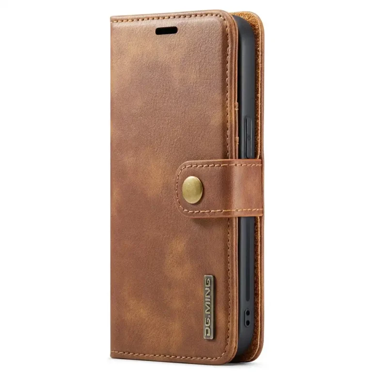 iPhone 15 Bookcover 2 i 1 Læder Grå