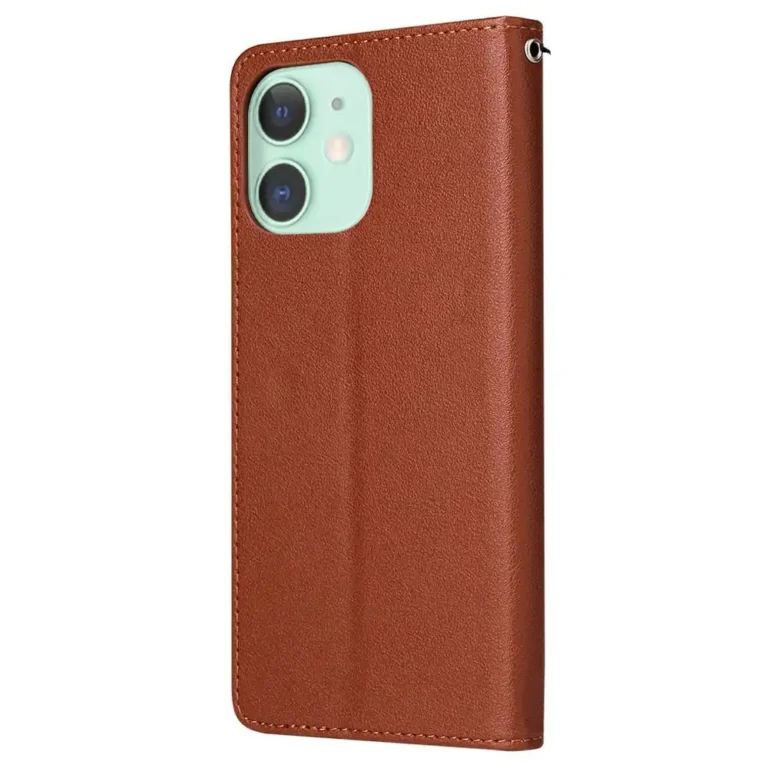 iPhone 11 Flip Cover m. Kortholder – Brun