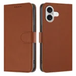 iPhone 17 Flip Cover m. Kortholder – Brun