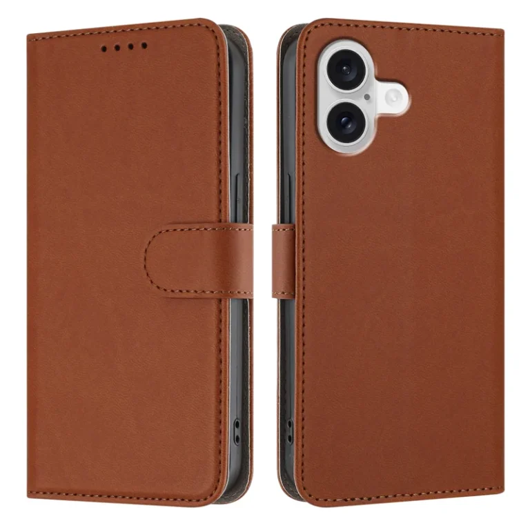 iPhone 17 Flip Cover m. Kortholder – Brun