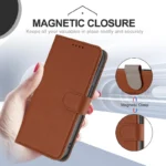 iPhone 17 Flip Cover m. Kortholder – Brun - Billede 5