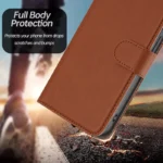 iPhone Air Flip Cover m. Kortholder – Brun - Billede 2