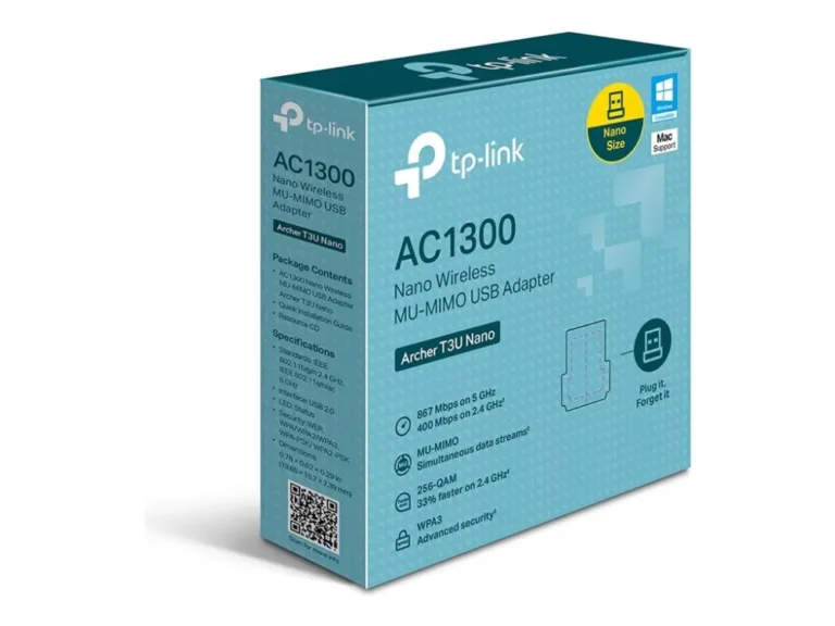 TP-Link Netværksadapter USB 2.0 1300Mbps Trådløs kasse