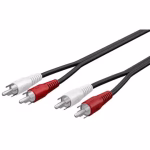 2xRCA – 2xRCA, 5m lydkabel Sort sort