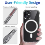 Clear Style Acrylic + TPU Case for iPhone 12/12 Pro Shockproof Cover