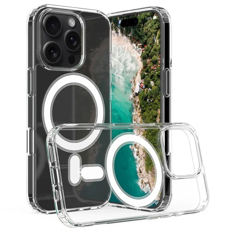 iPhone 16 Pro Case TPU+Acrylic Clear Phone Cover Compatible with MagSafe