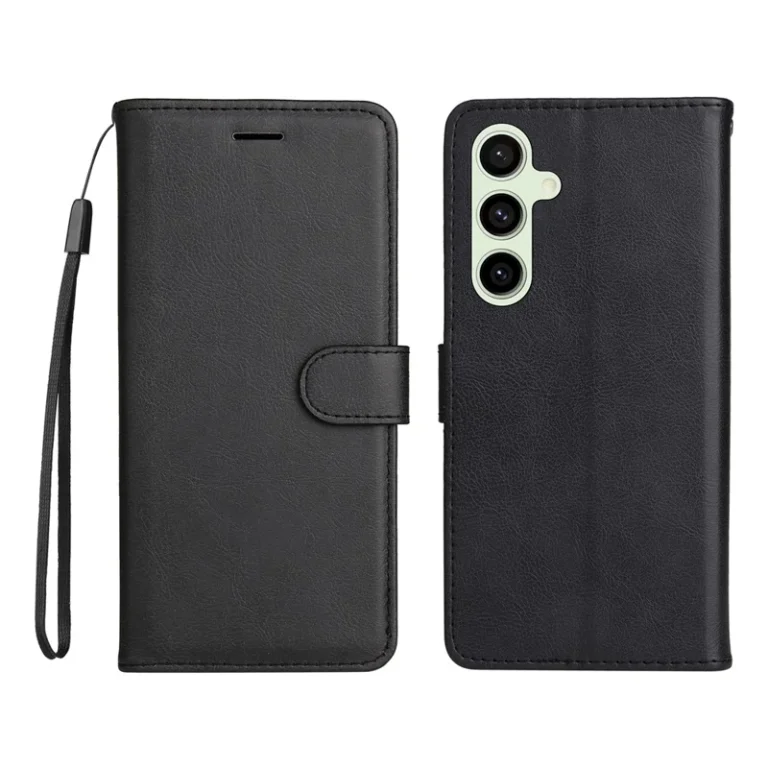 Samsung Galaxy S24 FE Kunstlæder Cover m. Pung – sort