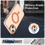 Candy Series For iPhone 15 Case Compatible with MagSafe PC+TPU+PET Anti-Drop Phone Cover - Orange