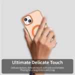 Candy Series For iPhone 15 Case Compatible with MagSafe PC+TPU+PET Anti-Drop Phone Cover - Orange