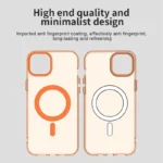 Candy Series For iPhone 15 Case Compatible with MagSafe PC+TPU+PET Anti-Drop Phone Cover - Orange