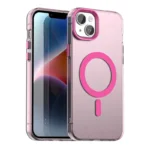 Candy Series For iPhone 15 Case Compatible with MagSafe PC+TPU+PET Anti-Drop Phone Cover - Red