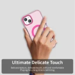 Candy Series For iPhone 15 Case Compatible with MagSafe PC+TPU+PET Anti-Drop Phone Cover - Red