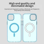 Candy Series For iPhone 15 Case Compatible with MagSafe PC+TPU+PET Anti-Drop Phone Cover - Blue