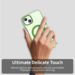 Candy Series For iPhone 15 Case Compatible with MagSafe PC+TPU+PET Anti-Drop Phone Cover - Green