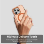 Candy Series For iPhone 16 Pro Case Compatible with MagSafe PC+TPU+PET Anti-Drop Phone Cover - Orange