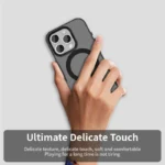 Candy Series For iPhone 16 Pro Case Compatible with MagSafe PC+TPU+PET Anti-Drop Phone Cover - Black
