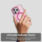 Candy Series For iPhone 16 Pro Case Compatible with MagSafe PC+TPU+PET Anti-Drop Phone Cover - Red