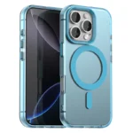 Candy Series For iPhone 16 Pro Case Compatible with MagSafe PC+TPU+PET Anti-Drop Phone Cover - Blue