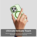 Candy Series For iPhone 16 Pro Case Compatible with MagSafe PC+TPU+PET Anti-Drop Phone Cover - Green
