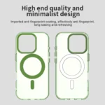 Candy Series For iPhone 16 Pro Case Compatible with MagSafe PC+TPU+PET Anti-Drop Phone Cover - Green