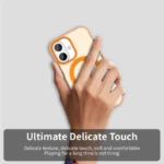 Candy Series For iPhone 16 Case Compatible with MagSafe PC+TPU+PET Anti-Drop Phone Cover - Orange