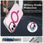 Candy Series For iPhone 16 Case Compatible with MagSafe PC+TPU+PET Anti-Drop Phone Cover - Red