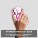 Candy Series For iPhone 16 Case Compatible with MagSafe PC+TPU+PET Anti-Drop Phone Cover - Red