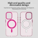 Candy Series For iPhone 16 Case Compatible with MagSafe PC+TPU+PET Anti-Drop Phone Cover - Red