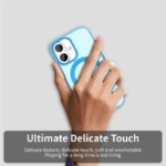 Candy Series For iPhone 16 Case Compatible with MagSafe PC+TPU+PET Anti-Drop Phone Cover - Blue