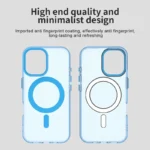 Candy Series For iPhone 16 Case Compatible with MagSafe PC+TPU+PET Anti-Drop Phone Cover - Blue