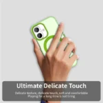 Candy Series For iPhone 16 Case Compatible with MagSafe PC+TPU+PET Anti-Drop Phone Cover - Green