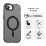 iPhone 17e / 16e Case Compatible with MagSafe Anti Drop Hybrid Phone Back Cover - Black