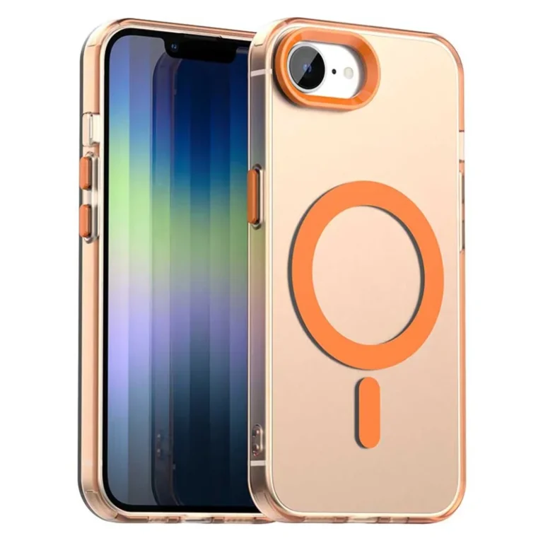iPhone 17e / 16e Case Compatible with MagSafe Anti Drop Hybrid Phone Back Cover - Orange