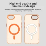 iPhone 17e / 16e Case Compatible with MagSafe Anti Drop Hybrid Phone Back Cover - Orange