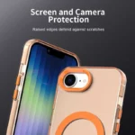 iPhone 17e / 16e Case Compatible with MagSafe Anti Drop Hybrid Phone Back Cover - Orange