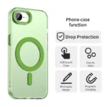 iPhone 17e / 16e Case Compatible with MagSafe Anti Drop Hybrid Phone Back Cover - Green