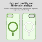 iPhone 17e / 16e Case Compatible with MagSafe Anti Drop Hybrid Phone Back Cover - Green